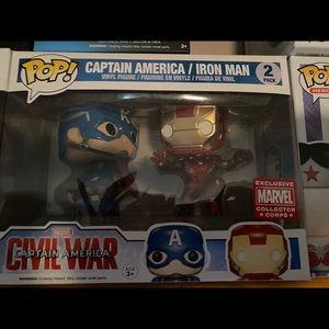 Civil War Cap Iron man Marvel Funko POP 2